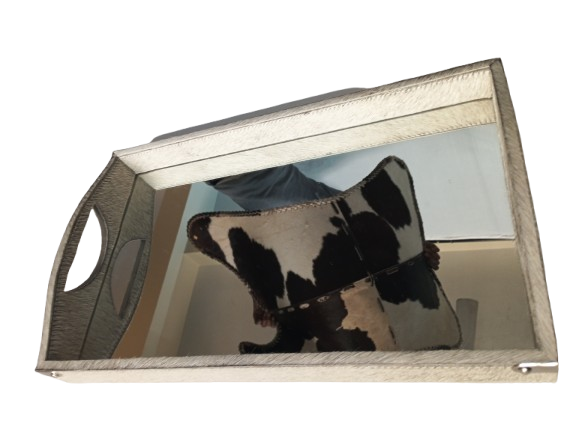 Leather Tray With Mirror - Image 4