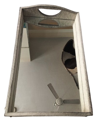 Leather Tray With Mirror - Image 3