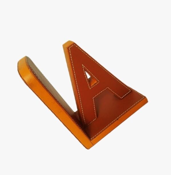 A  Letter Bookends Leather Library Office Bookshelf - Image 2
