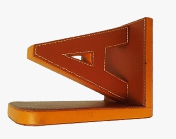 A  Letter Bookends Leather Library Office Bookshelf - Image 3