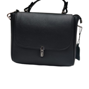 Leather Sling Bag in Black smoothe finish