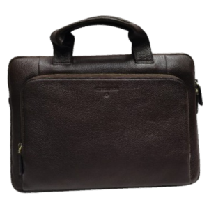 Leather Briefcase -Laptop Bag in dark brown