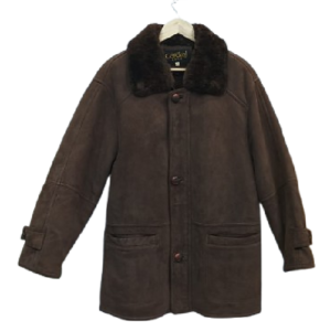 Suede leather winter jacket