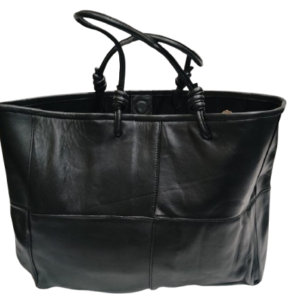 Leather Tote Bag  in black italian leather