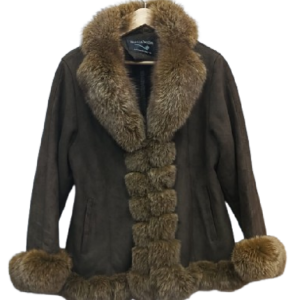 Sheep Skin Coat With Fox Fur Trim